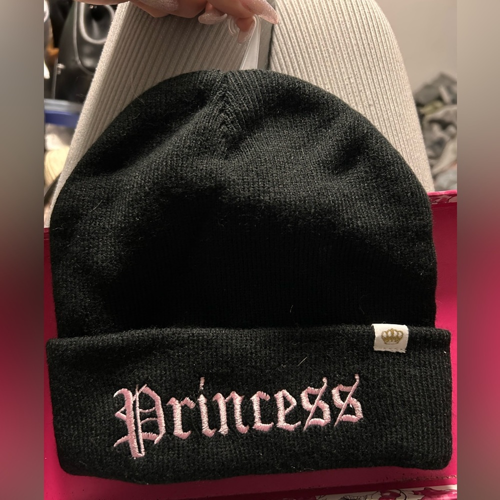 Black “princess” brand new beanie never worn
